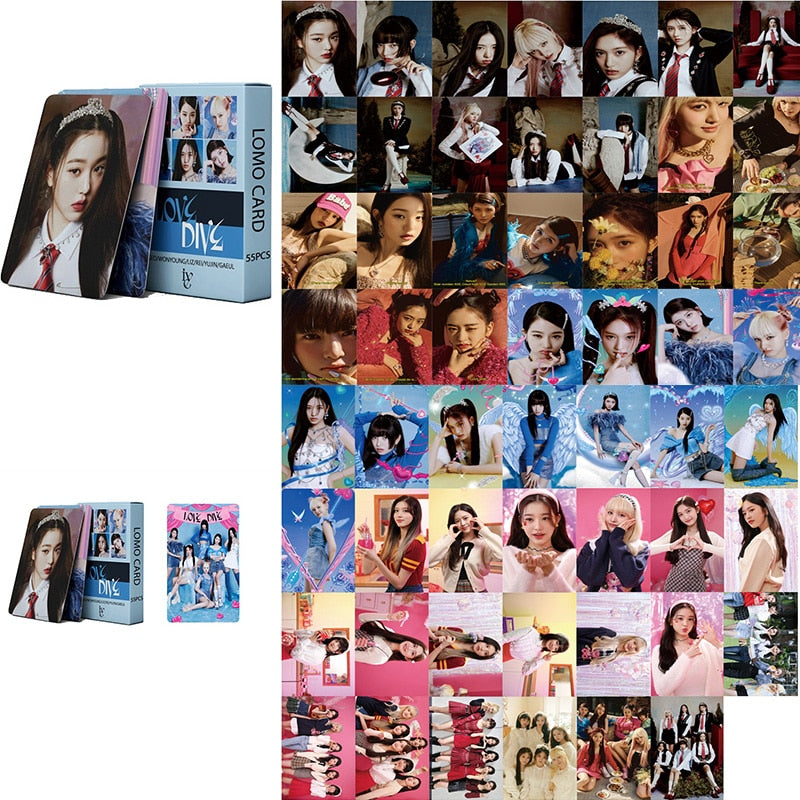 Kit with 55 IVE Photocards (LOVE DIVE)