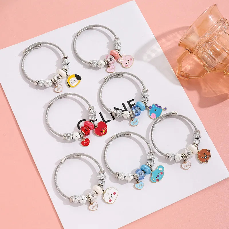 Pulseras con dijes BT21 (BTS)