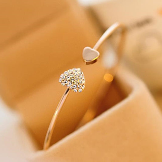Double Heart Shaped End Bracelet