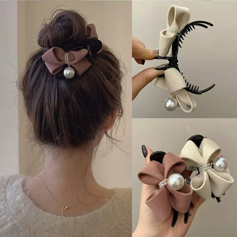 Pearl hair clip (Korean fashion)