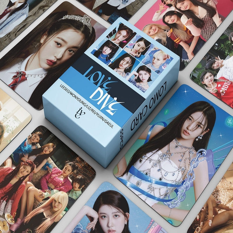 Kit with 55 IVE Photocards (LOVE DIVE)