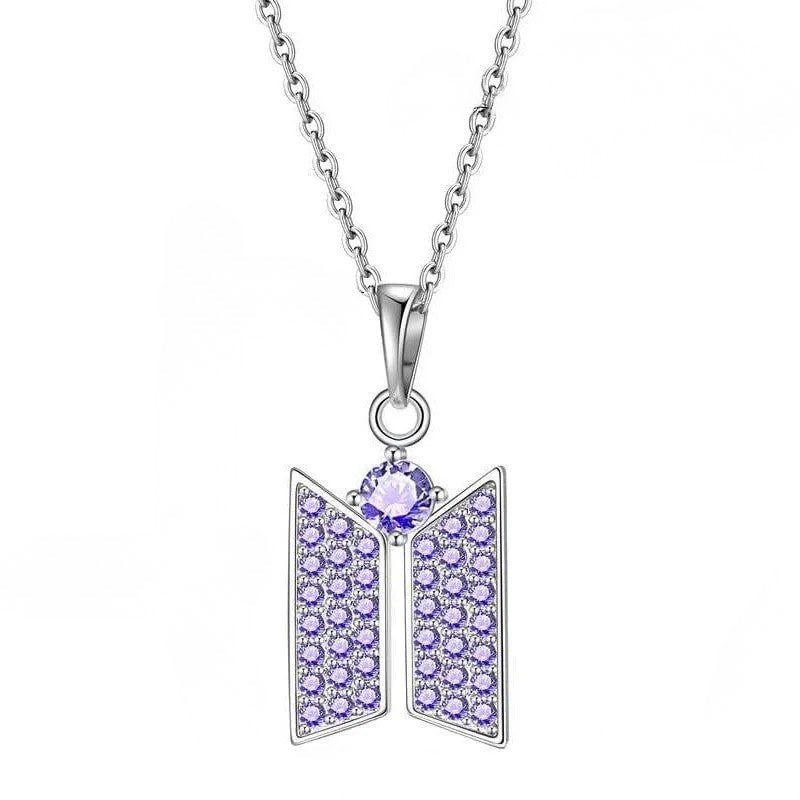 Brinco e colar "I Purple You" - BTS