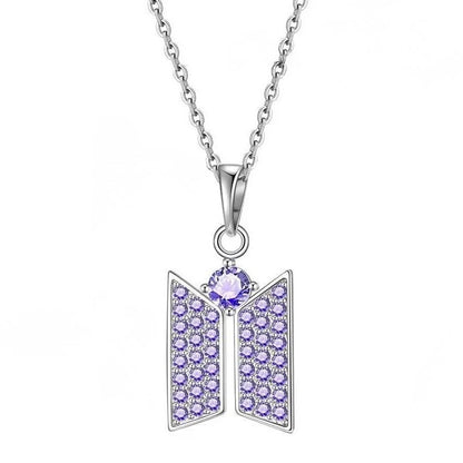 Brinco e colar "I Purple You" - BTS