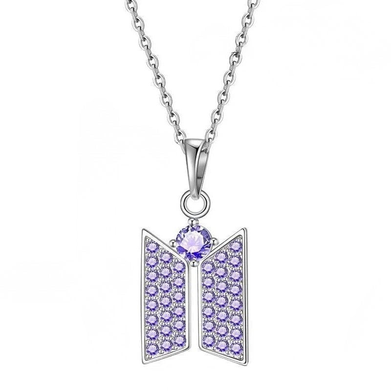 Brinco e colar "I Purple You" - BTS