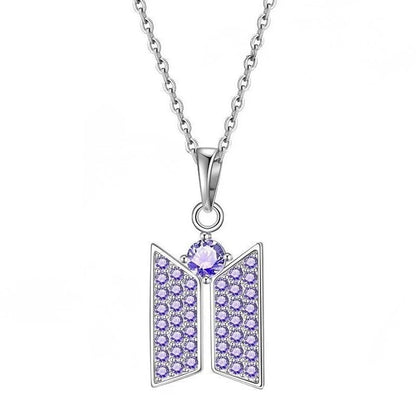 Brinco e colar "I Purple You" - BTS