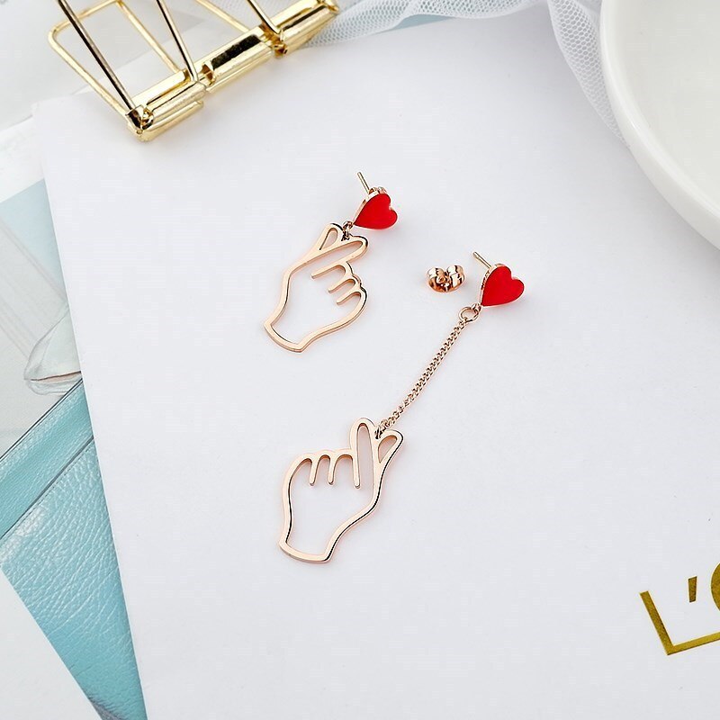 Korean "I Love You" Earring (Saranghae)