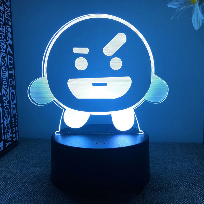 Luminária LED BT21 (BTS) - Todos os personagens (Muda de cor)