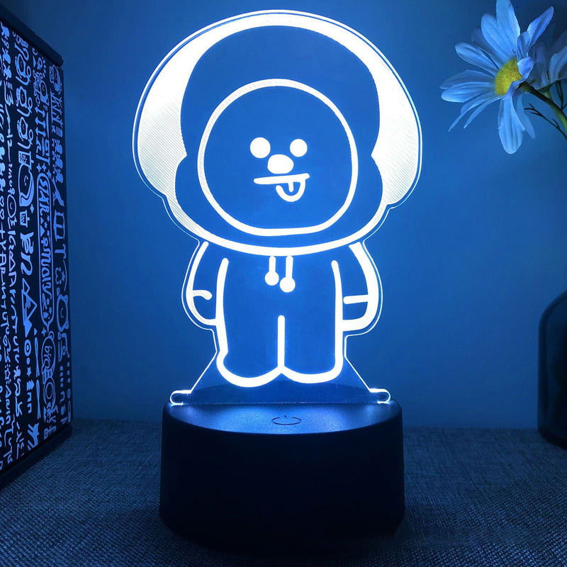 Luminária LED BT21 (BTS) - Todos os personagens (Muda de cor)