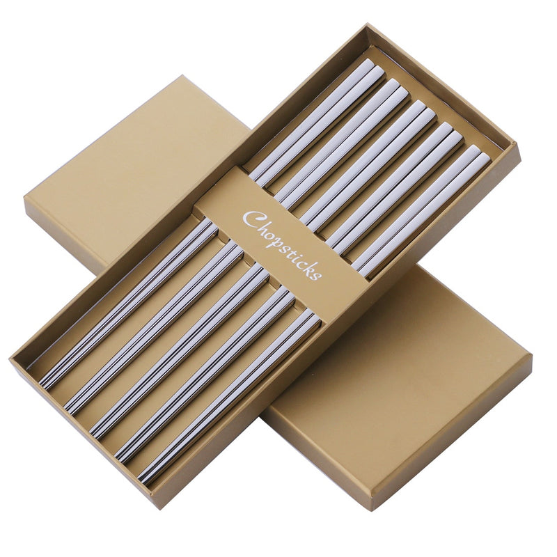 Kit Hashi de Aço Inox (5 pares)