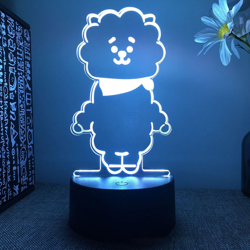 Luminária LED BT21 (BTS) - Todos os personagens (Muda de cor)