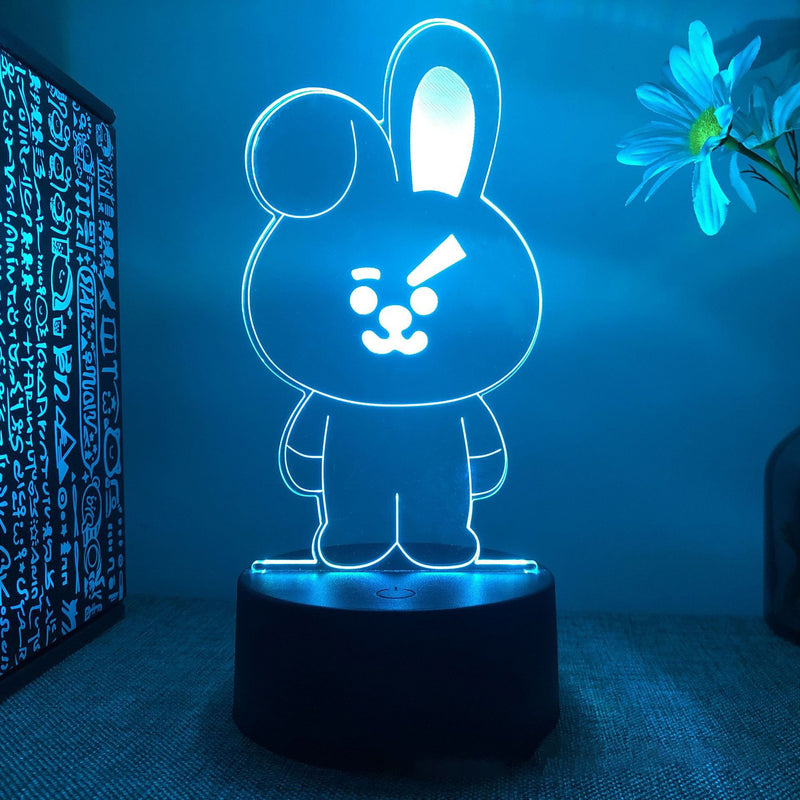 Luminária LED BT21 (BTS) - Todos os personagens (Muda de cor)