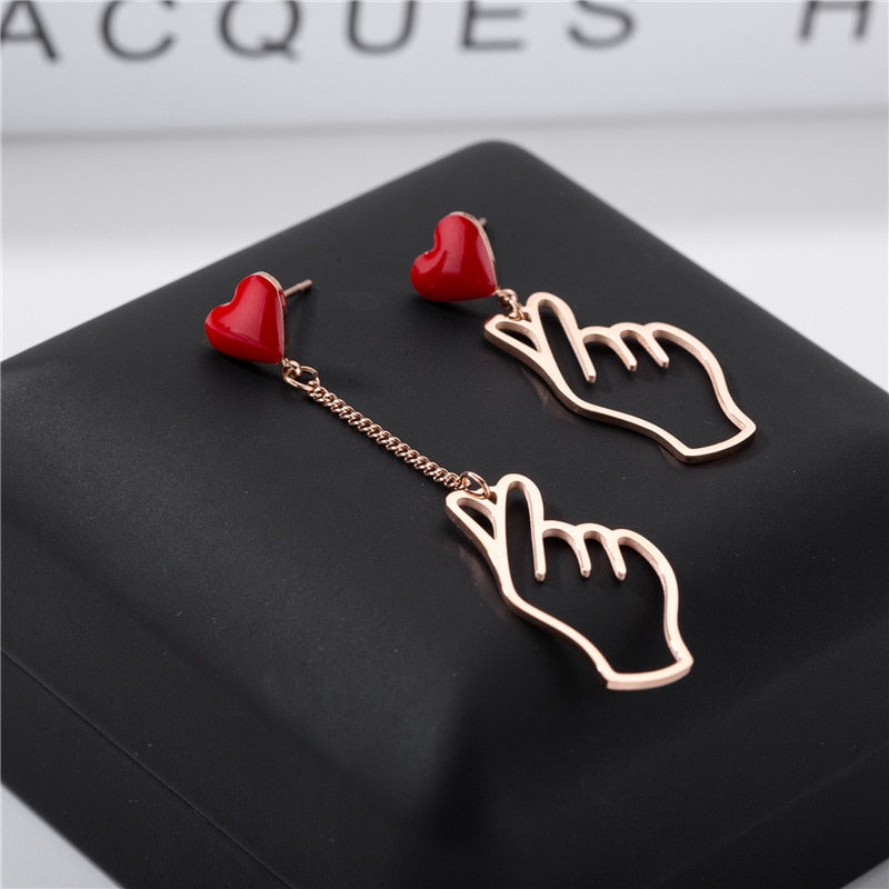 Korean "I Love You" Earring (Saranghae)