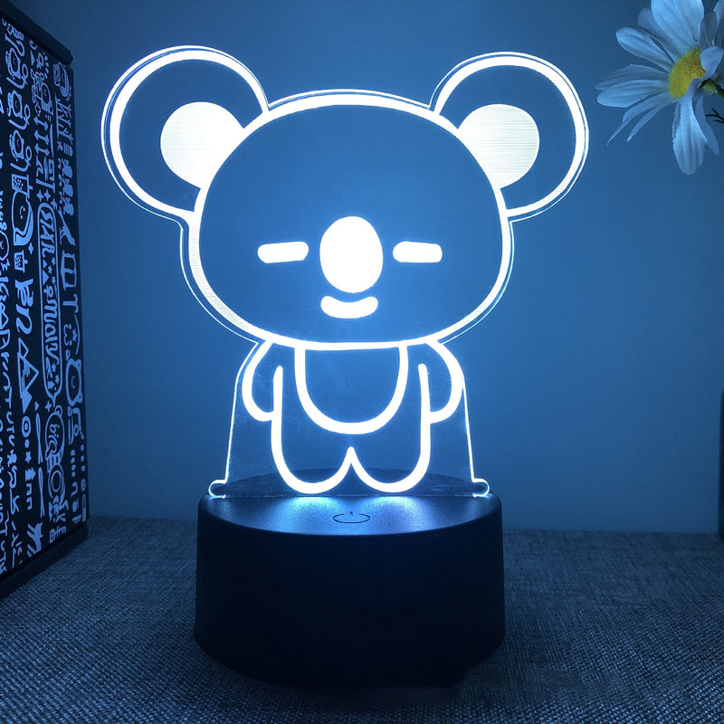 Luminária LED BT21 (BTS) - Todos os personagens (Muda de cor)