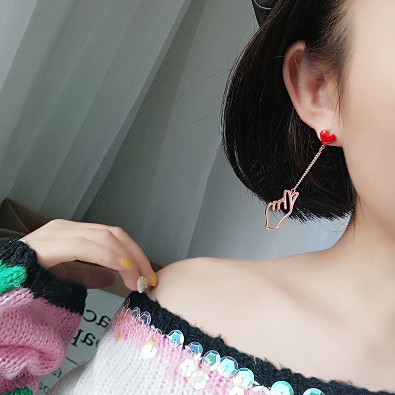 Korean "I Love You" Earring (Saranghae)