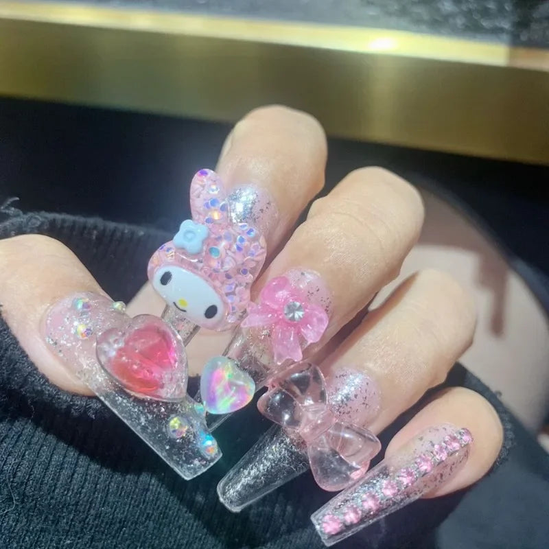 Unhas postiças estilo asiática (Kawaii Nails)