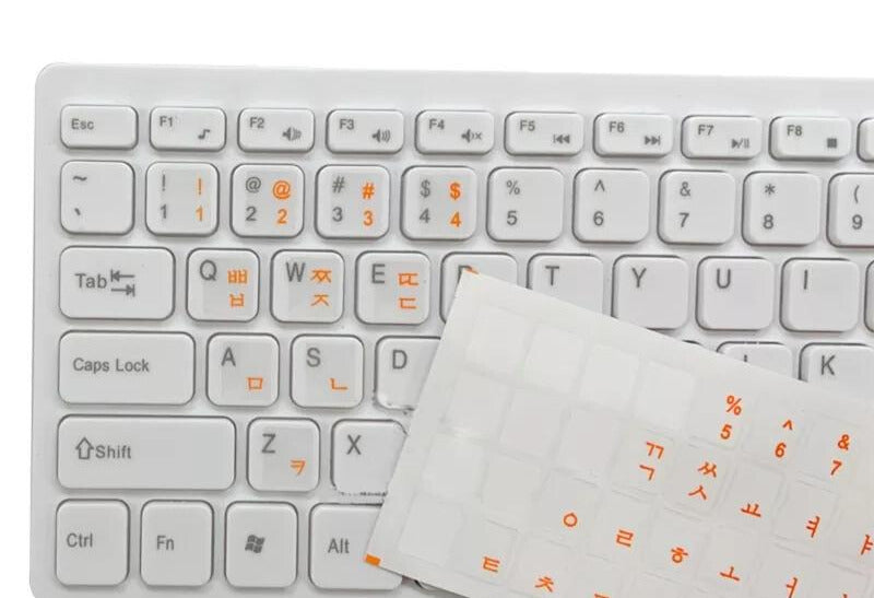 Adesivo alfabeto coreano para teclado