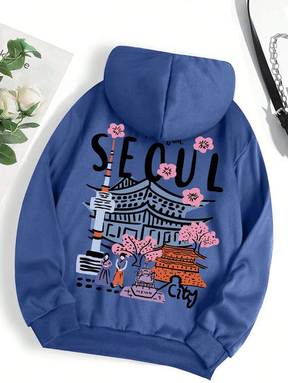 Moletom com capuz - "Hello from SEOUL"