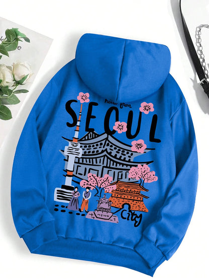 Moletom com capuz - "Hello from SEOUL"