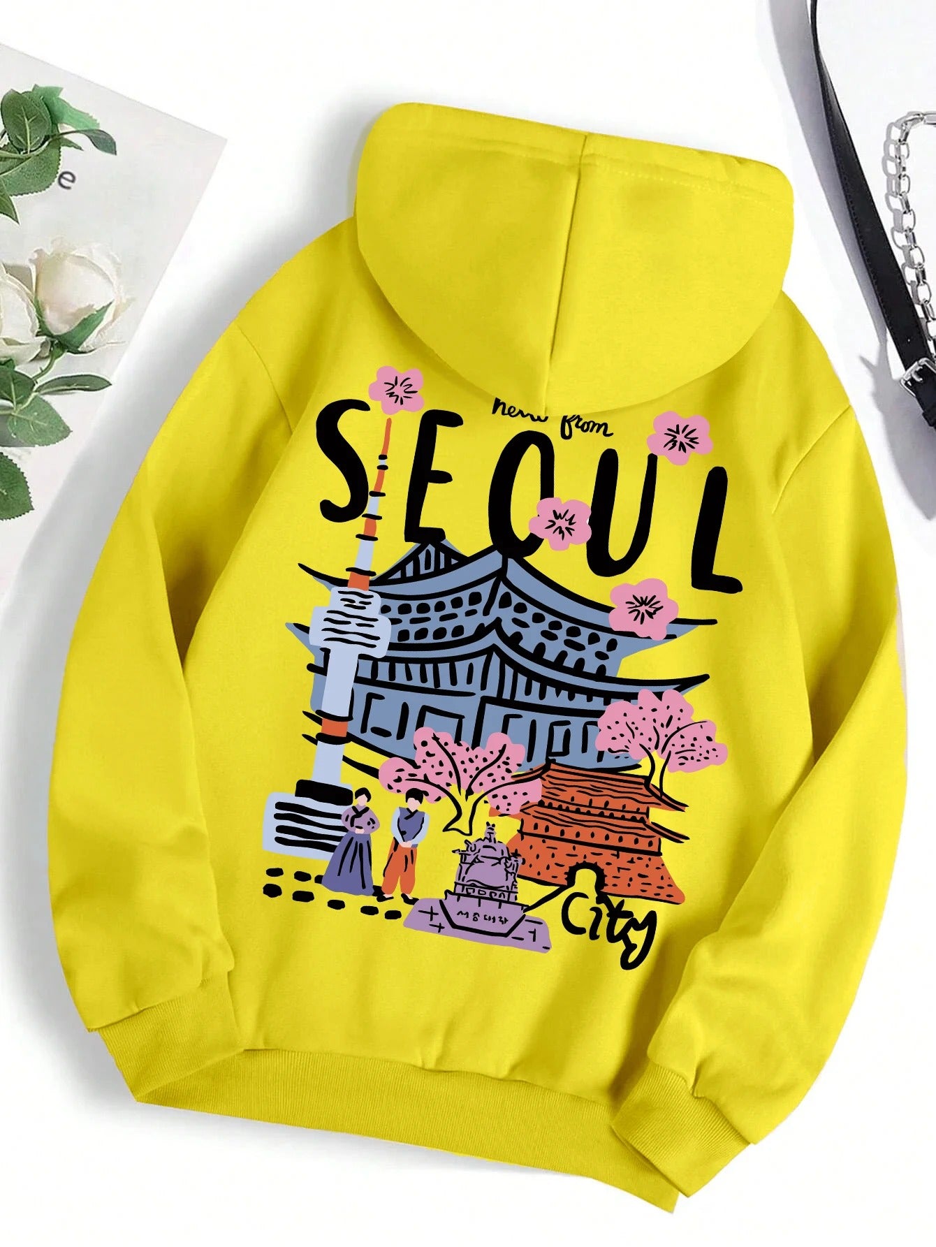 Moletom com capuz - "Hello from SEOUL"