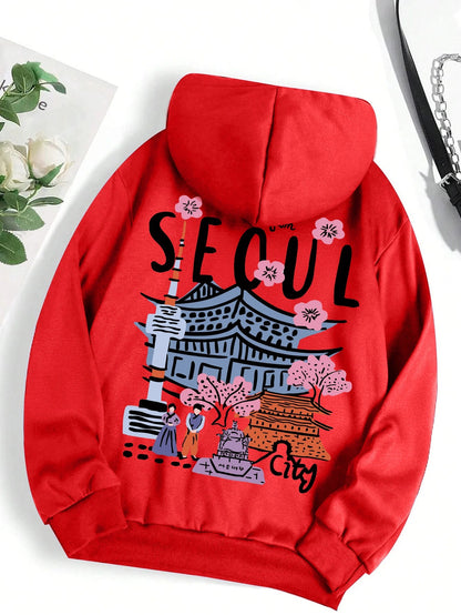 Moletom com capuz - "Hello from SEOUL"