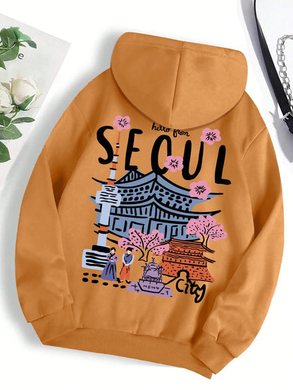 Moletom com capuz - "Hello from SEOUL"