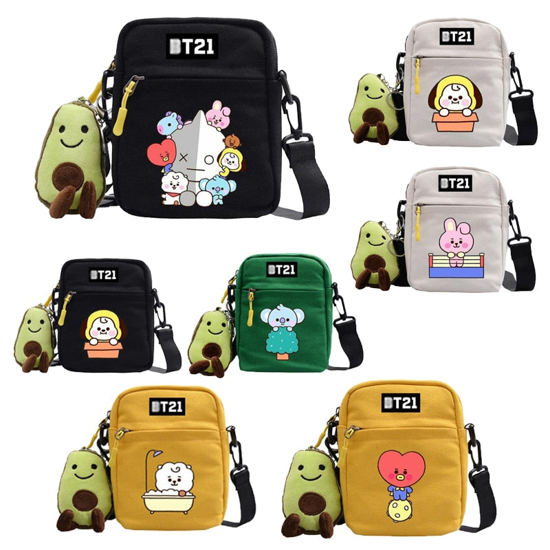 Bolsa BT21 (BTS) Cores e personagens variados